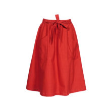 jupe carambola en coton khadi rouge
