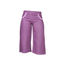 Pantacourt en lin Lime violet de tem pimenta