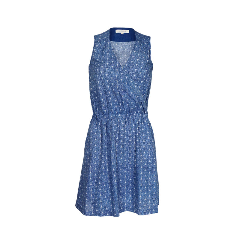 Robe Pitanga bleue imprimée tem pimenta